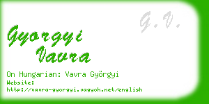 gyorgyi vavra business card